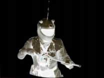 Negative picture of spaceman